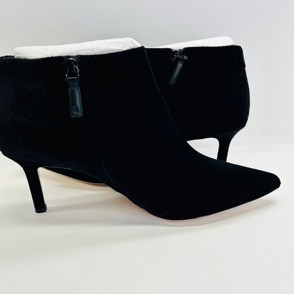 Lauren Ralph Lauren Lizie Velvet Ankle Boot Size 11B Suede Leather Black - Picture 7 of 16